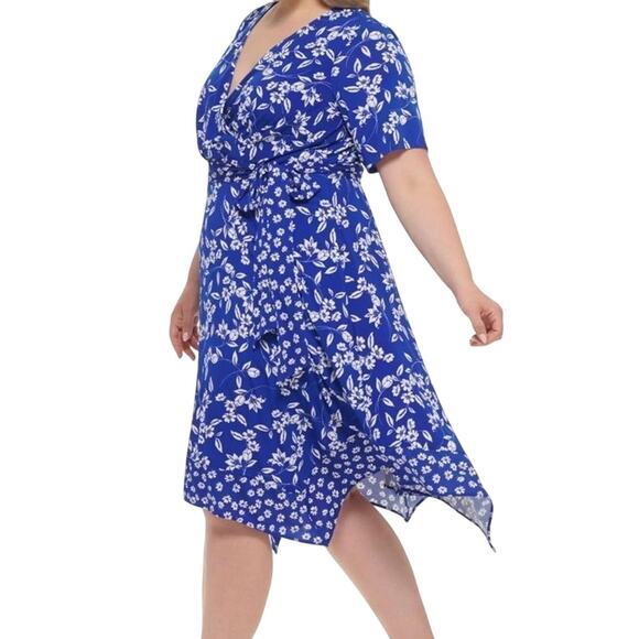 JESSICA HOWARD Tie Waist Handkerchief Hem Dress Size 18W New with Tag - Picture 3 of 4